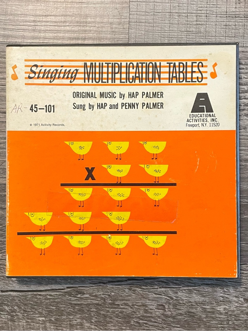 Hap Palmer Singing - 45 Records Vinyl Record Educational Boxed Set Vintage